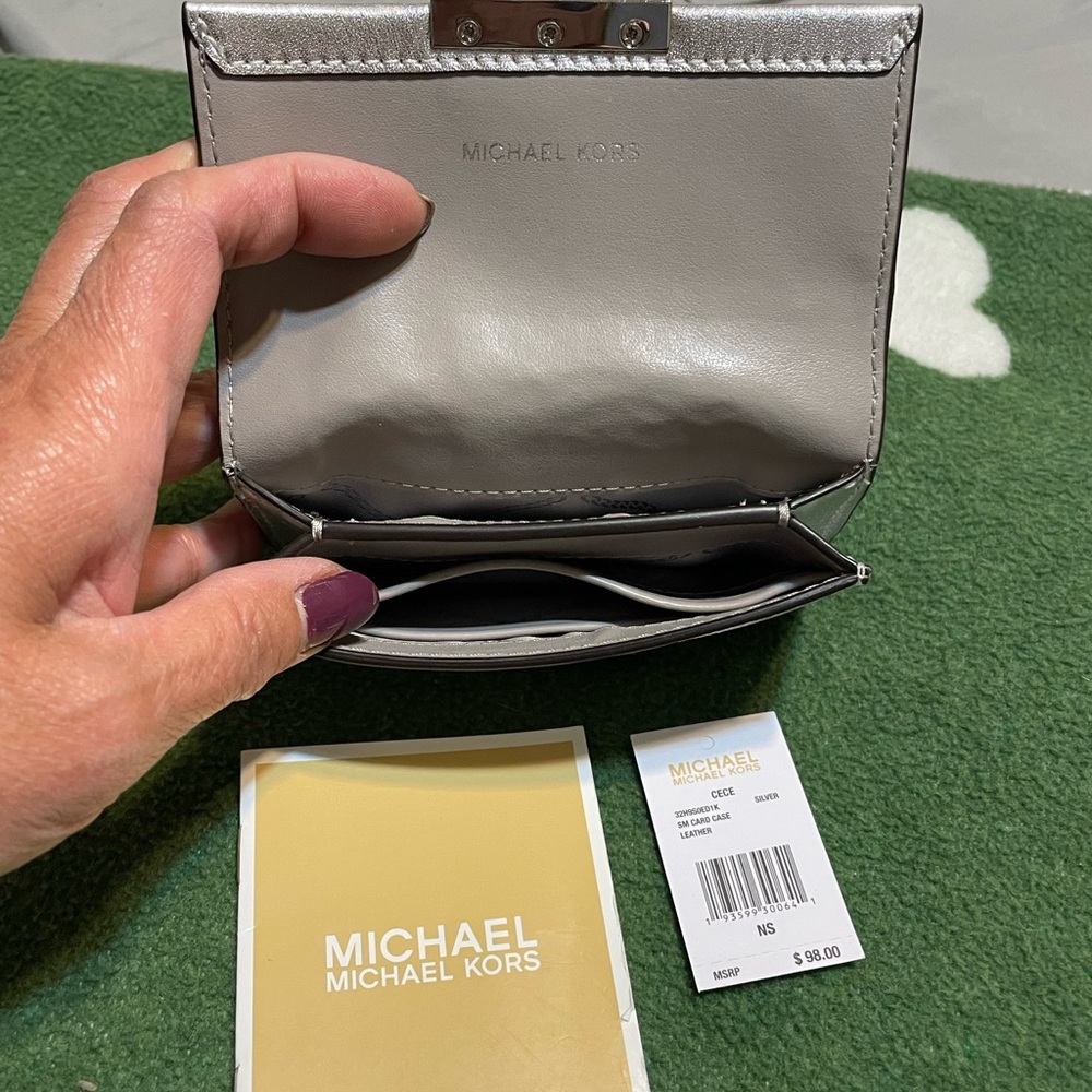 Michael Kors Metallic Silver Wallet - Picture 3 of 3